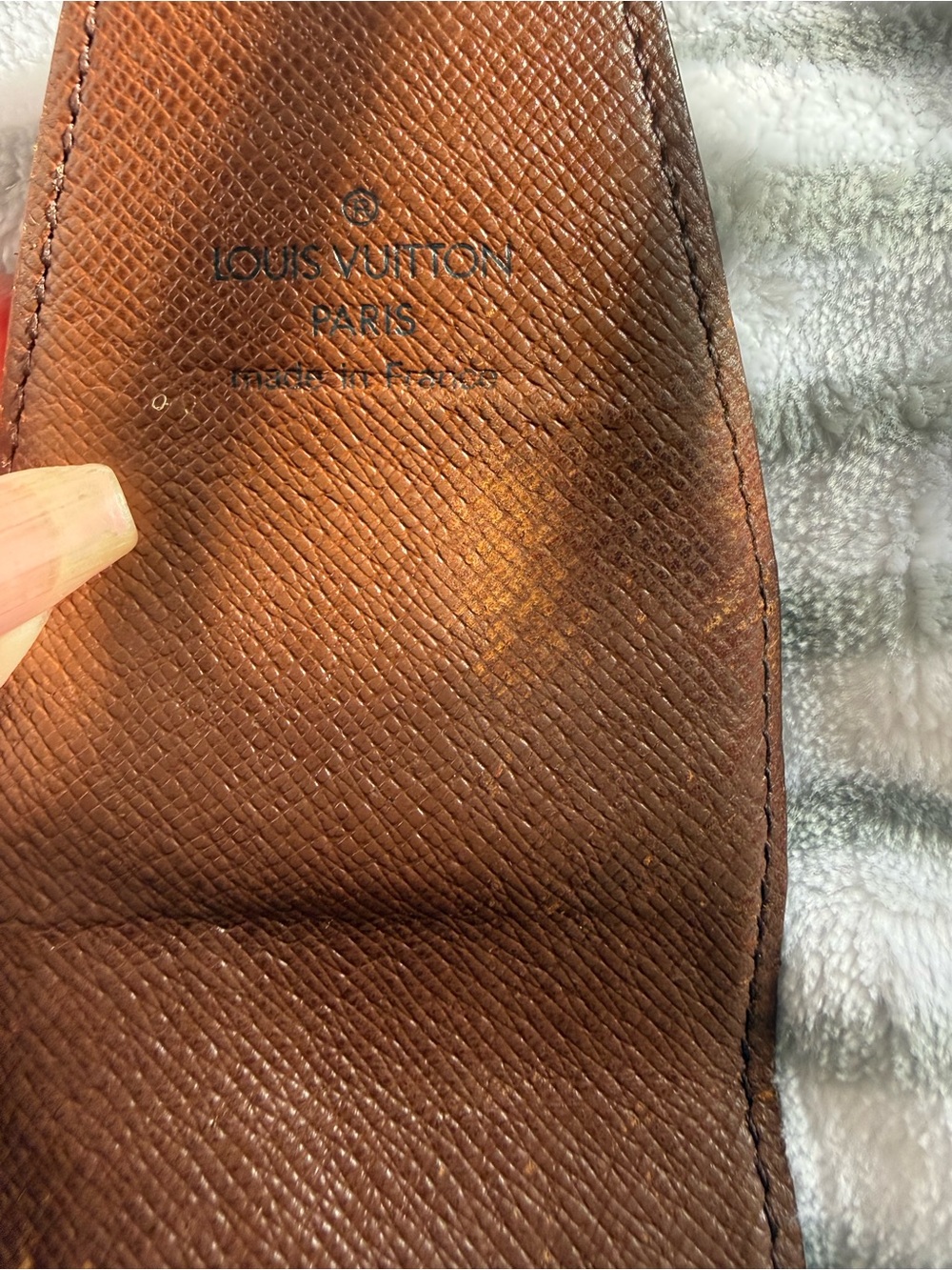 Louis Vuitton Brown Epi Leather Wallet Interior Stamp